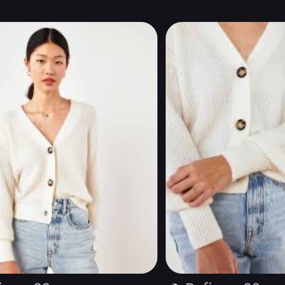 Quince Baby Alpaca-Wool Cropped Cardigan in the color ivory L - Picture 8 of 8